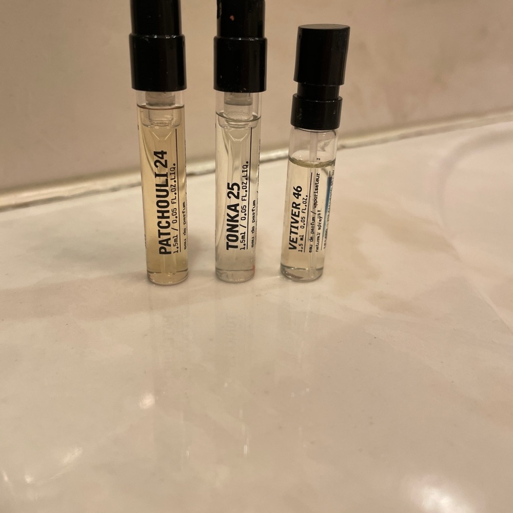 Le Labo Patchouli 24, Tonka 25 & Vetiver 46 /1.5ml sample/ used a few times